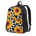 thumbnail image 1 of Sunflower Cow Pattern Backpack,Large Capacity Travel Backpack,Laptop Backpack,Water Resistant Backpack For Women Men 3, 1 of 5