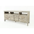 thumbnail image 3 of Benzara Wooden 70" Media Console With 3 Drawers, 2 Doors, 3 Open Shelf, Washed Gray, 3 of 3