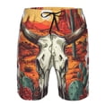 thumbnail image 3 of Fuzoiu Western Desert Cactus Ram Skull Print Men's Beach Shorts,Men's Swim Trunks,Quick Dry Board Shorts with Pockets,Men's Bathing Suits for Surfing, Running, and Casual Wear-XX-Large, 3 of 6