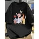 thumbnail image 1 of Camiseta de algodón para hombre, con estampado floral abstracto, cuello redondo, manga corta, tejido de punto cómodo, unisex., 1 of 7