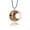 Tigereye, variant on Natural Crystal Agate Stone Moon Necklace