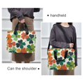 thumbnail image 6 of FORMRS 16" Laptop Bag Carrying Sleeve Case with Handle Travel Shoulder Briefcase, White Clover Pattern, 6 of 8