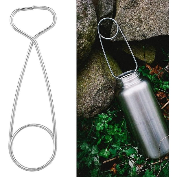 Botella De Agua De Acero Inoxidable Para Camping – Con Gancho Colgante, Apta Para Cocinar Y Disponible En 350, 500 Y 750 Ml