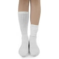thumbnail image 3 of Crew Slouch Socks Women - Retro Scrunch Short Sock - Soft Solid Ankle Socks 3pairs, 3 of 6