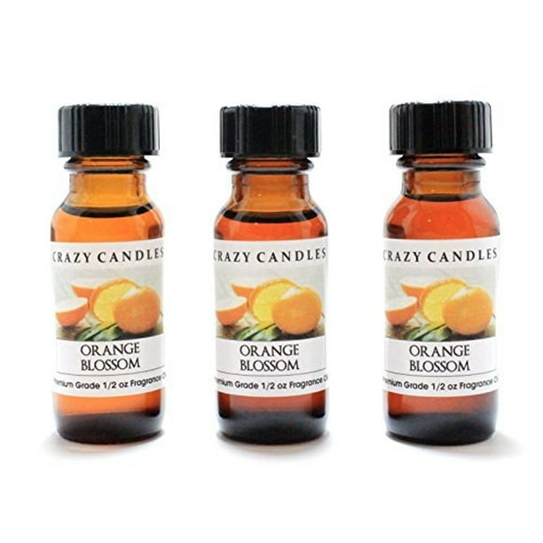 orange blossom 3 bottles 1/2 fl oz each (15ml) premium grade scented