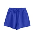 thumbnail image 5 of Atogsazn Womens Summer Cotton Shorts Casual Athletic Elastic Waist Short Pants with Pocker Running Gym Pants Blue S Fashion, 5 of 5
