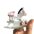 thumbnail image 1 of Qiopertar Clearing livraison gratuite Maison de poupée Mini blanc en bois Rocking Horse chair Nursery Room Furniture 1: 12 Offre de moins de 5 $cette semaine, 1 of 5