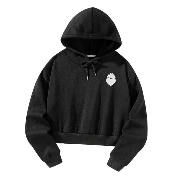 Sudaderas con capucha para mujer jersey con capucha con cordon ropa deportiva con estampado de llama negra Tops para mujer jersey informal para XL Walmart en linea