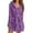 Purple, variant on Women Hooded Bathrobe Lightweight Soft Short Flannel Sleepwear Hooded Bathrobe Soft Robe