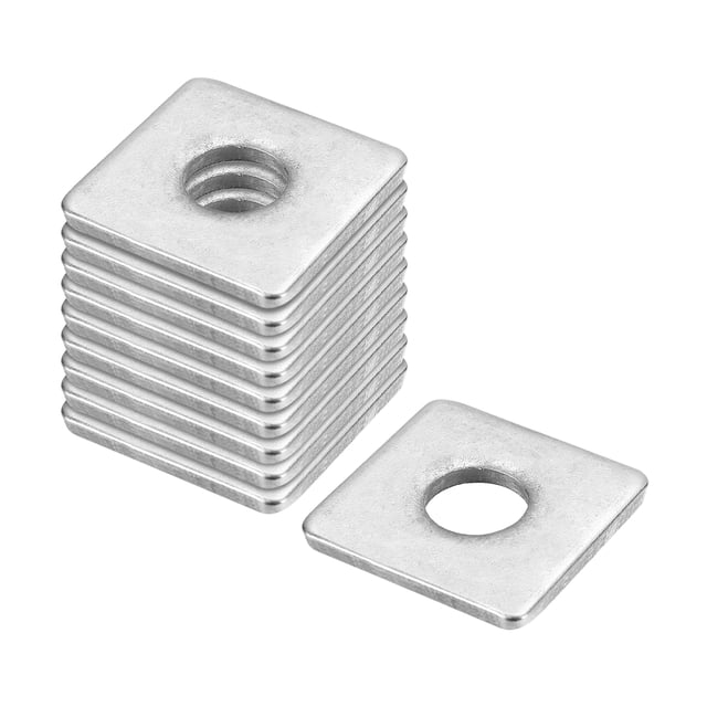 Unique Bargains Rondelle Carrée, Lot de 10 M12x30x30x3mm Rondelles Carrées en Acier Inoxydable 304