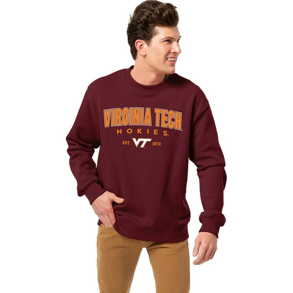 Men's League Collegiate Wear Maroon Virginia Tech Hokies Essentials 2.0 Fleece Pullover Sweatshirt