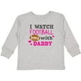 thumbnail image 3 of Inktastic I Watch Football with My Daddy Boys or Girls Long Sleeve Toddler T-Shirt, 3 of 5