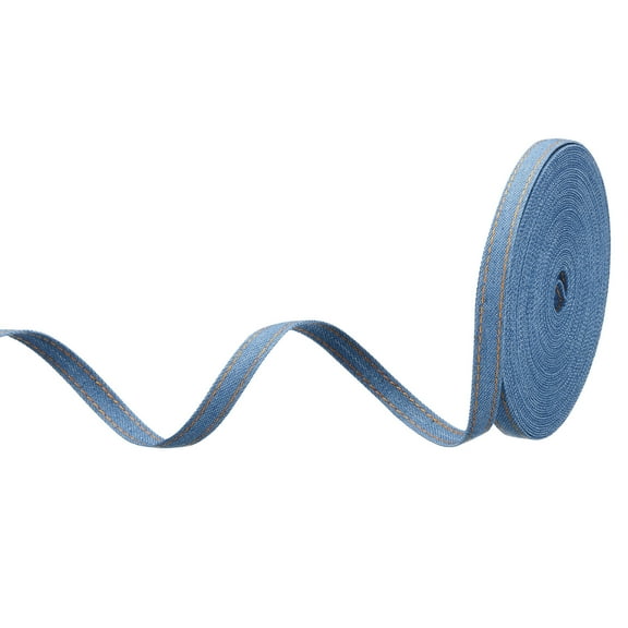 Uxcell 3/8" Denim Ribbon, 1 Roll 11 Yard Craft Strip, Blue