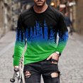 thumbnail image 2 of Hombres Casual Cuello Redondo 3D Impresión Digital Pullover Fitness Deportes Manga Larga Camiseta Blusa Pompotops oipoqjl5509, 2 of 3