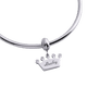 thumbnail image 2 of Charm para Pulsera LuckyLy, Dije de Corona, Acero Inoxidable y Zirconia Cúbica, Modelo Queen plateado UNITALLA, 2 of 8