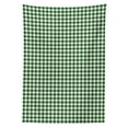thumbnail image 3 of Ambesonne Christmas Tablecloth Rectangular Table Cover, Retro Argyle, 60"x84", Green White, 3 of 4