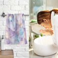thumbnail image 7 of Yayeee 100% Cotton Hand Towels for Bathroom 16" x 28" Soft Absorbent Kitchen Towel, Purple Marble Pattern, 7 of 7