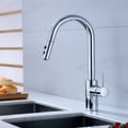thumbnail image 3 of Luxier KTS21 Single Handle Pull Down Sprayer Kitchen Faucet Brushed Nickel, 3 of 5