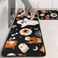 thumbnail image 2 of Kitchen Rugs Sets Of 2,Halloween Ghosts and Spooky Elements Anti Fatigue Kitchen Mat Rugs Non Slip Washable,Decorative Kitchen Floor Mats for Kitchen,Sink,Laundry,17"x47"+17"x47", 2 of 5