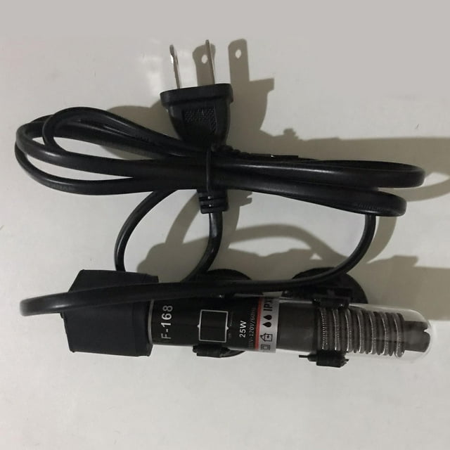 Ruiboury Small Aquarium Heater Submersible Precise w/ US Cup Plug Sucker 25w 12cm 1Set