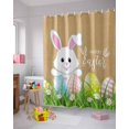 thumbnail image 4 of Easter Shower Curtain Cartoon Bunny Eggs Shower Curtains for Bathroom Decor Spring Flower Happy Easter Bath Curtains Sets for Spring Easter Bathroom Decor Fabric Waterproof Extra Long 72" X 84", 4 of 6