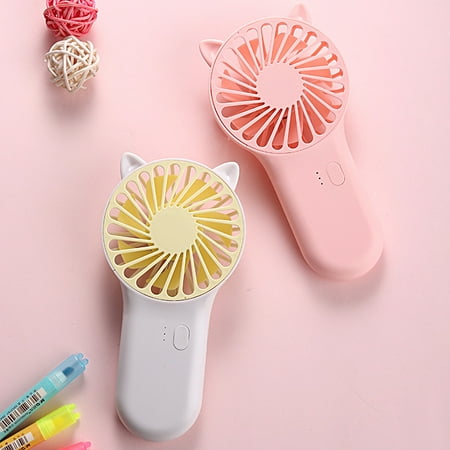 

Hesroicy Mini Fan Phone Holder Function Strong Wind Lightweight Mini Electric Table Cooling Fan for Summer