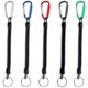 thumbnail image 1 of ZHAOCHENG Piezas Cordones de Pesca, Herramientas de Pesca Cuerda Elástica de Seguridad Cuerdas de Pesca Multicolor Correa Espiral Retráctil Segura para Barcos con Mosquetón, Herramientas para Peces Ac, 1 of 5