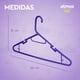 thumbnail image 4 of Ganchos para Ropa de Niños | Ganchos de Plástico Premium para Colgar Ropa de Niño, Niña y Bebé | Gruesos, Resistentes y Duraderos | Paquete de 40 Perchas para Ropa Infantil color Morado, 4 of 5