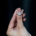 thumbnail image 4 of Moissanite Solitaire Engagement Ring for Women (8 mm Princess Cut Moissanite, 3.50 CT, D-VS1 Quality, Rosec Jewels), 14K Yellow Gold, US 6.75, 4 of 7