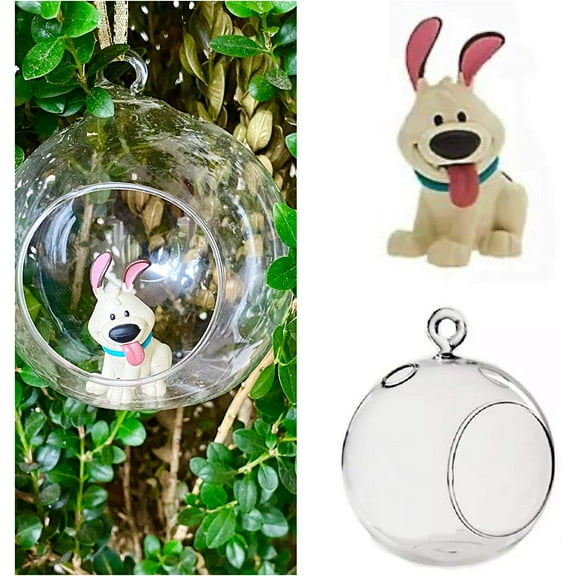 ASDF Disney Mulan Brother Dog Custom PVC Figure in Globe 4” Holiday Christmas Tree Ornament 2pcs Detachable