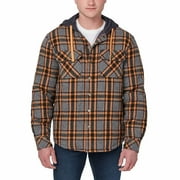 Legendary Outfitters Mens Shirt Jacket with Hood (Brown, Medium)
