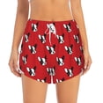 thumbnail image 2 of Picia Bulldog Red Pattern Women's 2 in 1 Athletic Running Shorts High Waisted Workout Casual Gym Sweat Shorts with Comfy Liner Zipper Pockets-Small, 2 of 9