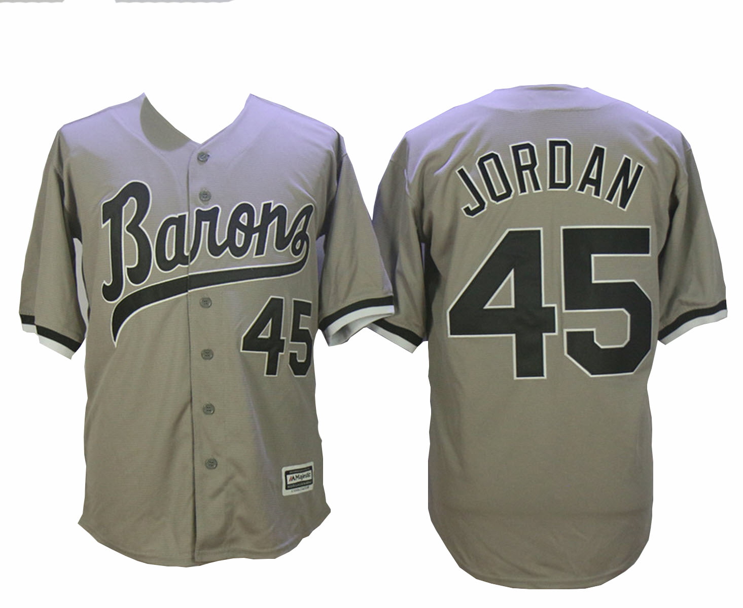 Michael Jordan 45 Barons White Baseball Jersey Birmingham Uniform Stitched  Gift 