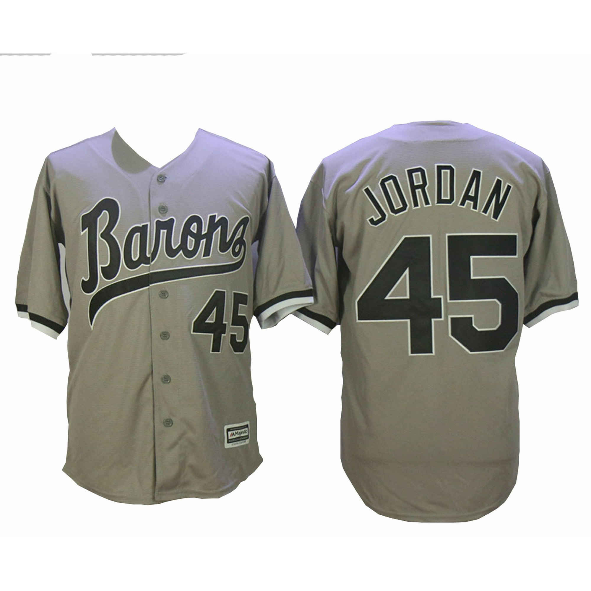Michael Jordan 45 Barons Gray Baseball Jersey Birmingham Uniform Stitched  Gift 