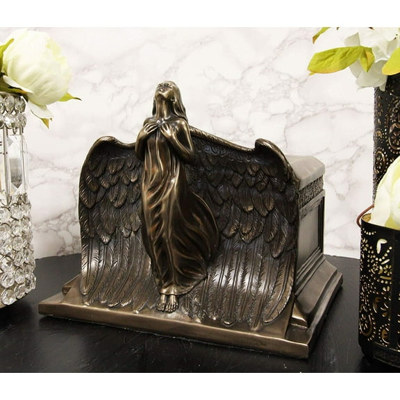 Heaven Bound Rising Angel Funeral Cremation Urn Resin Statue Memorial Angels 9"H