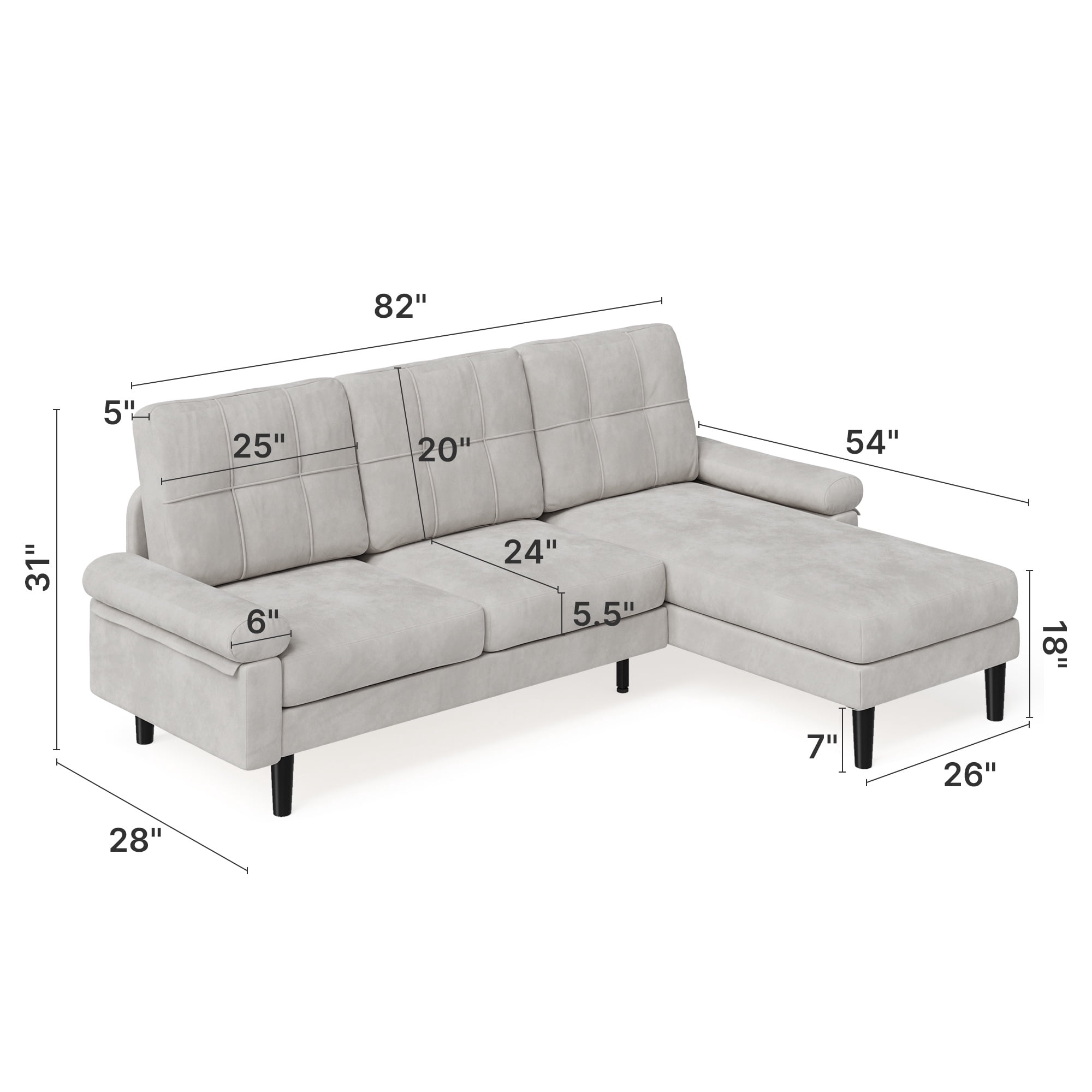Sofa Bed, Lofka  70" Convertible 3-in-1 Sleeper Sofa Bed for Living Room and Small Space,Dark Grey
