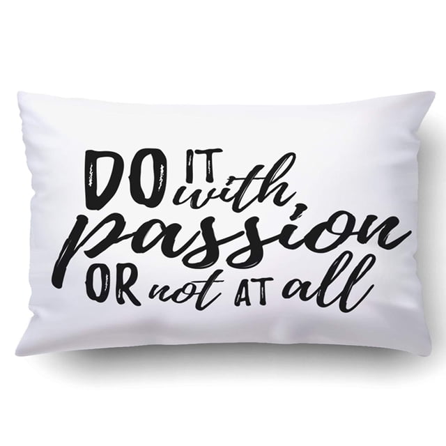 Funda de almohada inspiradora ABPHQTO Hazlo Con Pasión O no en absoluto 50x75 cm
