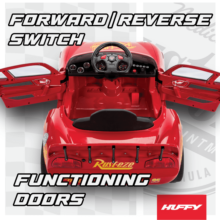 Huffy 6V Disney Pixar Lightning McQueen Ride-On Toy, Kids Ages 3-7