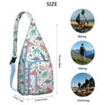 thumbnail image 3 of Dino World Sling Backpack&nbsp;- Colorful Prehistoric Pattern Shoulder Bag (Great for Travel), 3 of 4