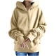 thumbnail image 2 of Puntoco Sudadera con capucha de color sólido con cremallera y manga larga para mujer con bolsillos Puntoco Puntoco-1, 2 of 8