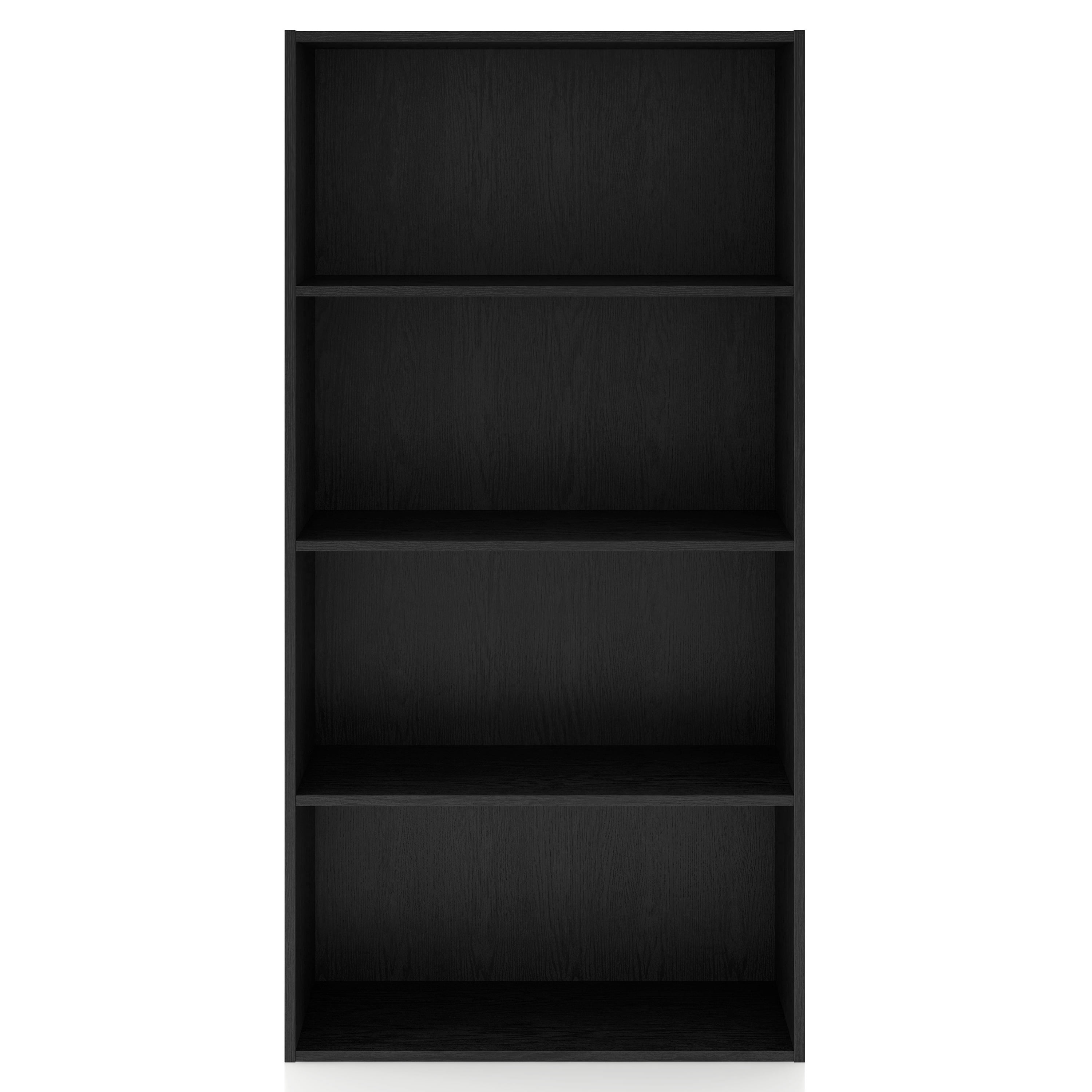 Furniture of America Brooks Stackable 4-Tier Wood Black Bookcase