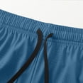thumbnail image 4 of Besolor Mens Shorts Summer Lightweight Breathable Thin Workout Running Elastic Waist Drawstring Shorts with Pockets(XX-Large,Dark Blue), 4 of 7