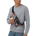 thumbnail image 6 of Lsque Sml Jeffy Pattern Square Double Layer Waist Bag, Durable Twill Fabric Waist Pack with Adjustable Belt,Outdoor Hiking, Running, Travel Waist Bag, 6 of 6