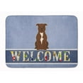 thumbnail image 1 of Carolines Treasures BB5629RUG Staffordshire Bull Terrier Chocolate Welcome Machine Washable Memory Foam Mat, 1 of 4