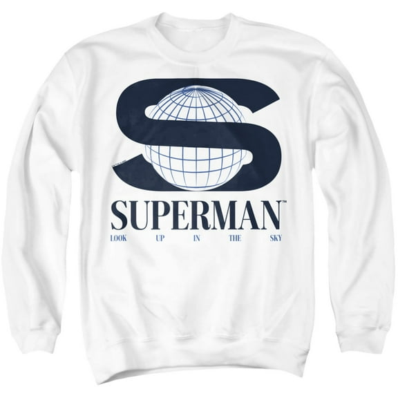 Superman 2025 S World Logo Unisex Adult Crewneck Sweatshirt