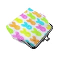 thumbnail image 4 of Lady Leather Wallet Zero 4.13 X 4.52 In Three-Dimensional Buckle Design Small Portable Easy Opening And Closing Cancer Awareness Ribbon Pattern - Neon Vibrance, 4 of 5