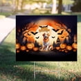 thumbnail image 4 of Mummy Golden Retriever Happy Halloween with Pumpkins Bats Spooky Fun Yard Sign Goldens Dog Lover Gifts Idea Outdoor Home Lawn Garden Porch Decor - 00019, 4 of 5