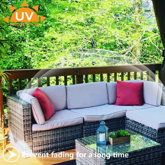 14 Pcs Outdoor Cushion Covers  for 7-Piece Sectional Sofa Set,  Wicker Rattan  Furniture Slipcovers Waterproof & Washable