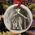 thumbnail image 5 of Adornos colgantes redondos de acrílico para Navidad, de 8 cm, para el belén, de acrílico transparente de colores, para puertas y ventanas del árbol de Navidad., 5 of 5
