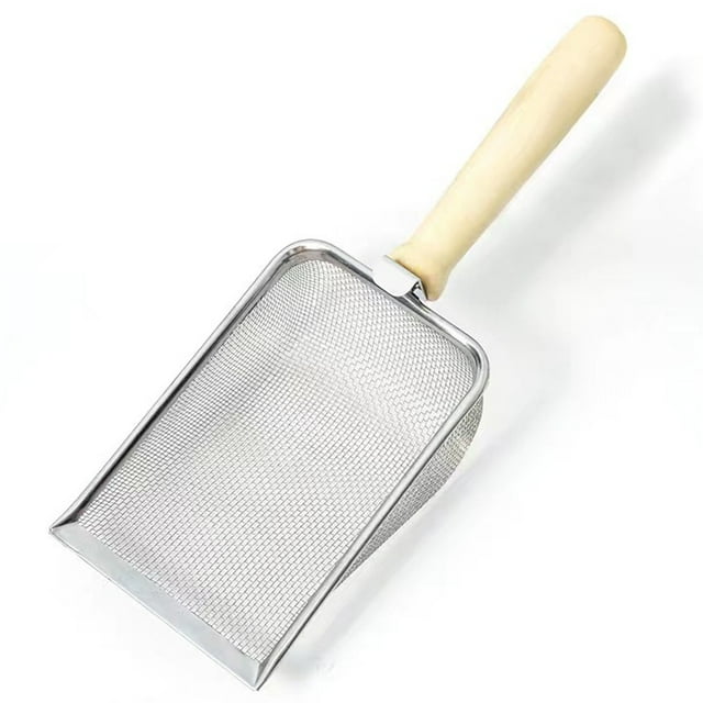 Pala De Malla Para Para Gatos, Pala De Acero Inoxidable De Metal Liviana Y Portátil, Limpie Rápidamente La Caja De Para Gatos Y Reduzca El Olor Herramienta De